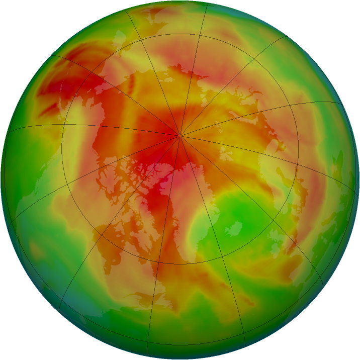 Arctic ozone map for 18 April 2015